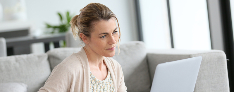 Woman at computer