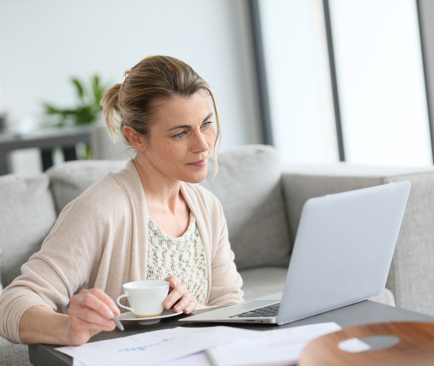 Woman at computer